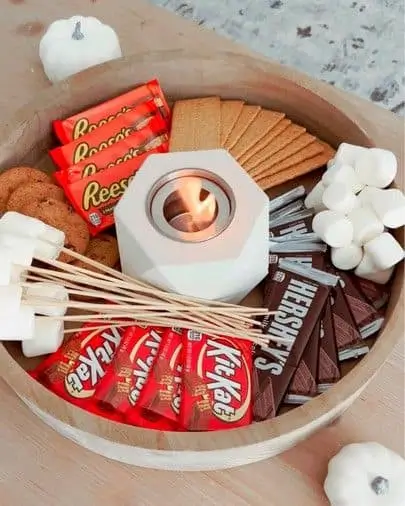 Make s'mores together with an indoor s'mores kit for a super cute halloween couples' date night