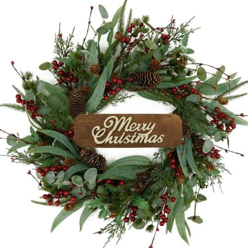 40+ Beautiful Boho Christmas Wreaths For Your Front Door - The Decor Forum