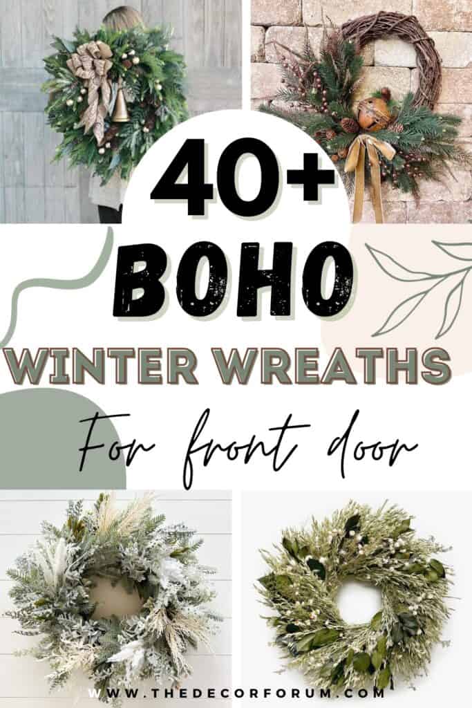 Over 40 boho winter wreaths for front door