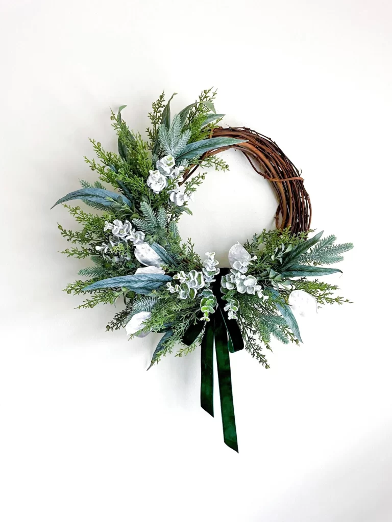 Sage green half moon wreath