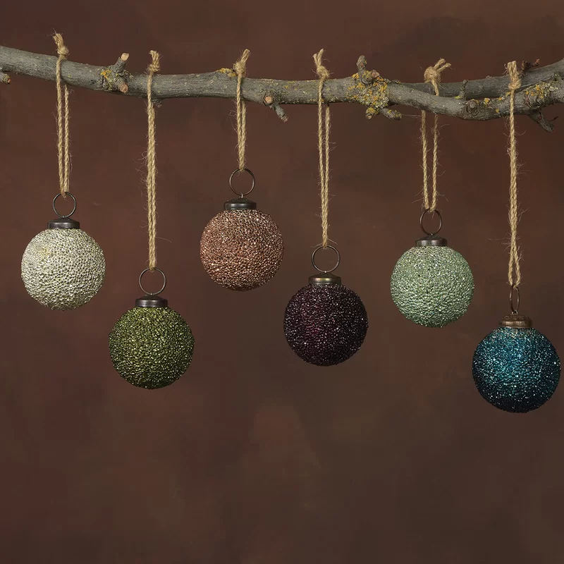 forest color christmas balls
