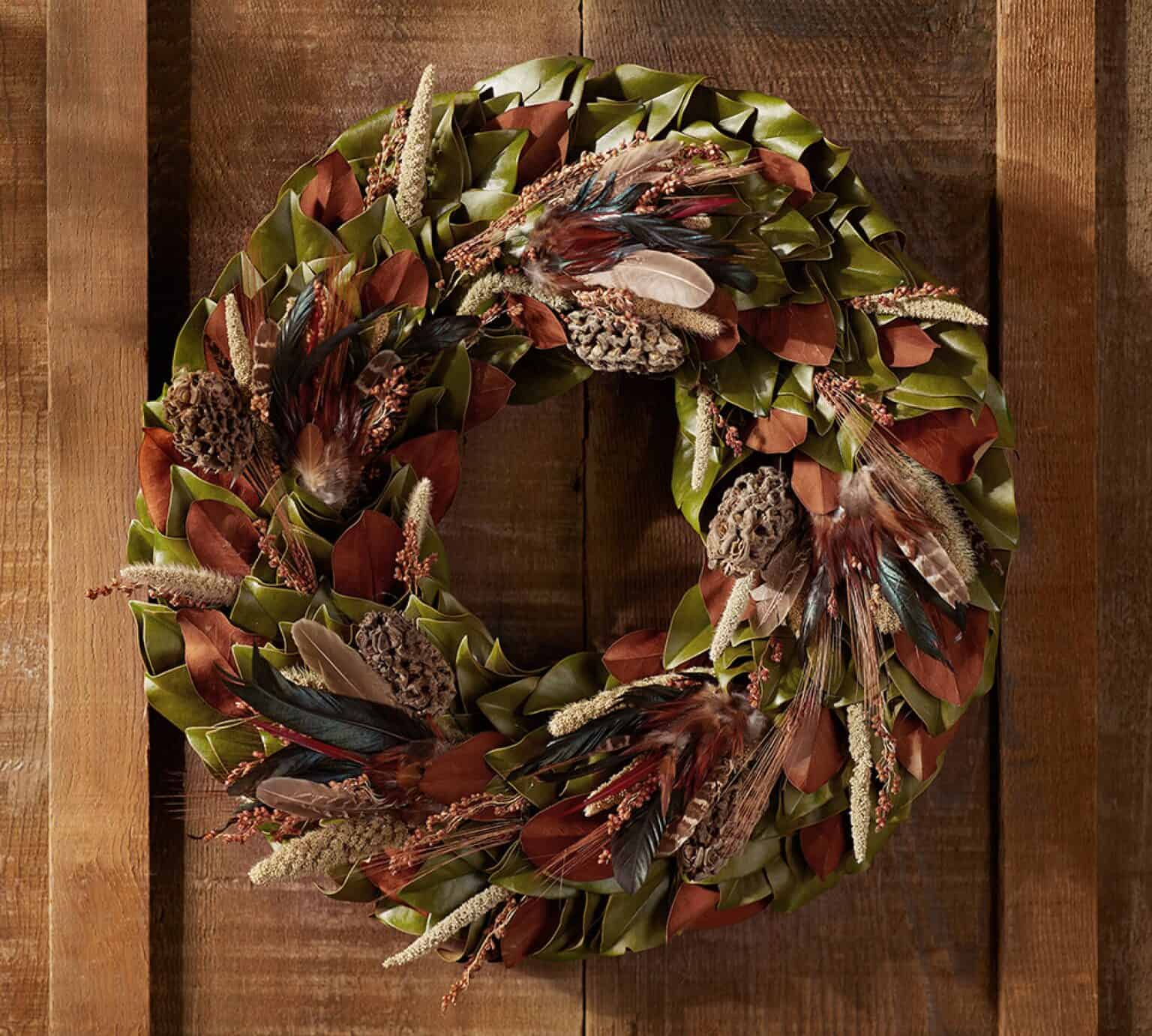 40+ Beautiful Boho Christmas Wreaths For Your Front Door - The Decor Forum