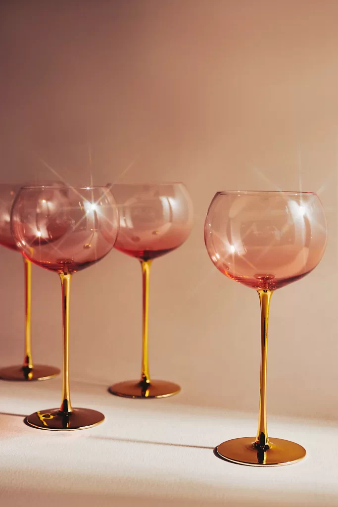 Beautiful wine glasses for boyfriend's mom