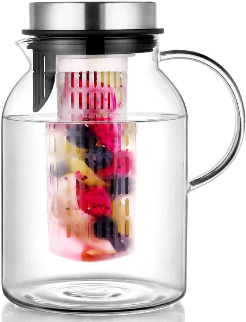 A fruit infuser pitcher available for purchase on Amazon