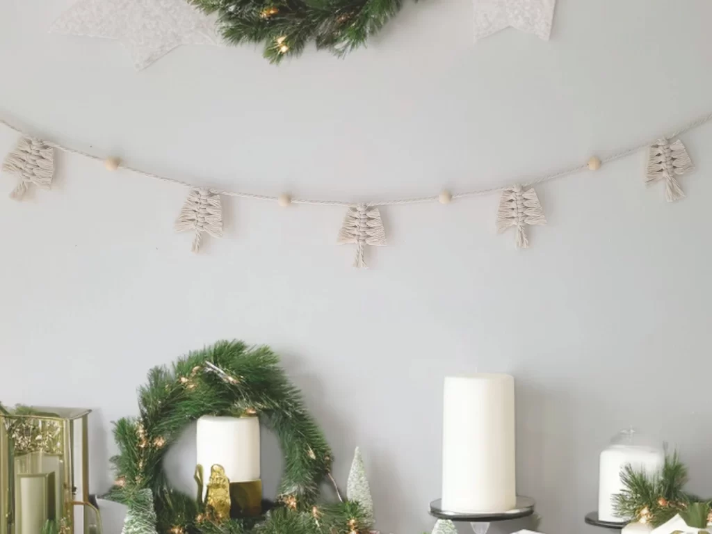 macarame christmas garland