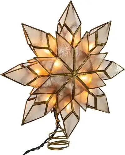 Glass and copper star Christmas tree topper