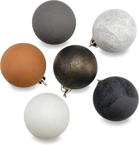 Modern organic textured ornaments in beautiful rusty earth tones