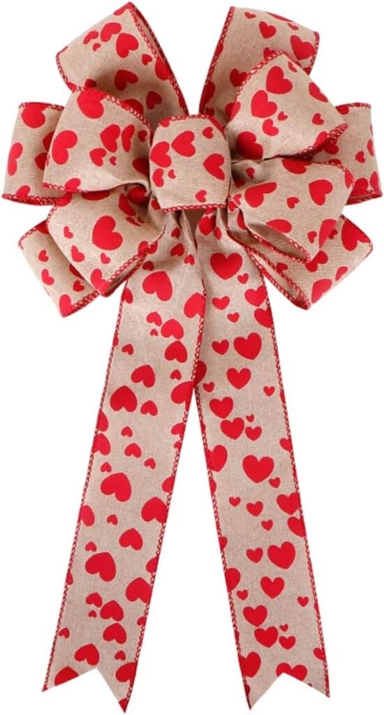 heart bow to put on gift basket