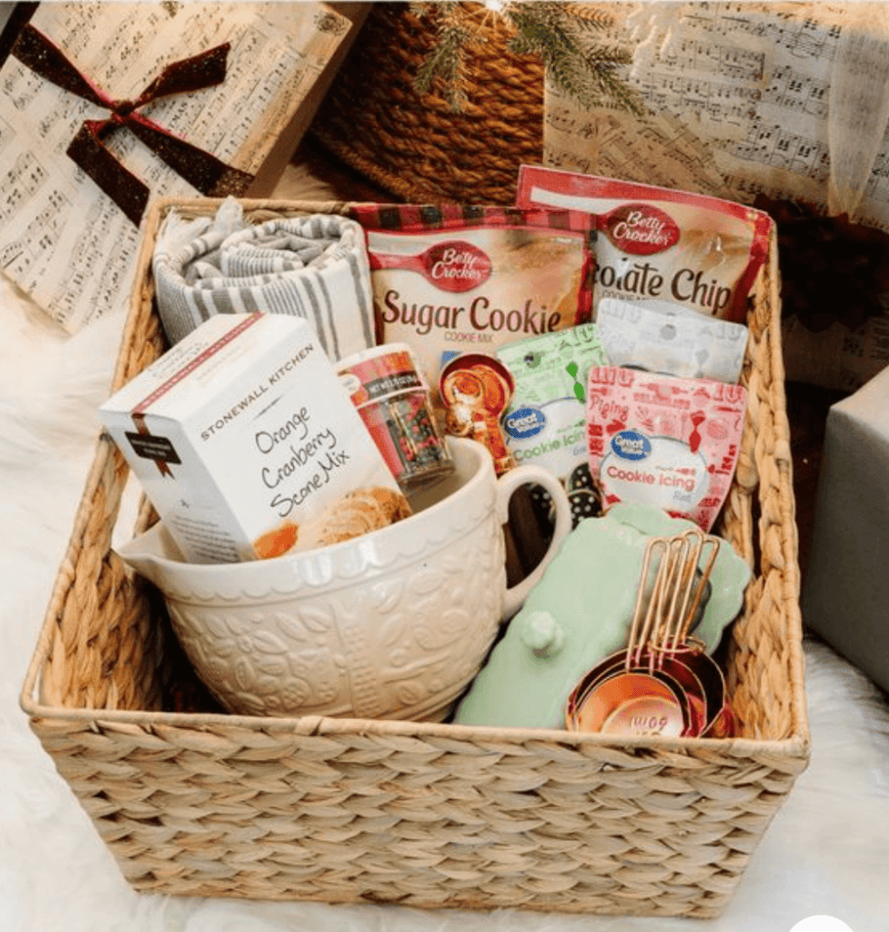 valentine's cookie basket gift basket