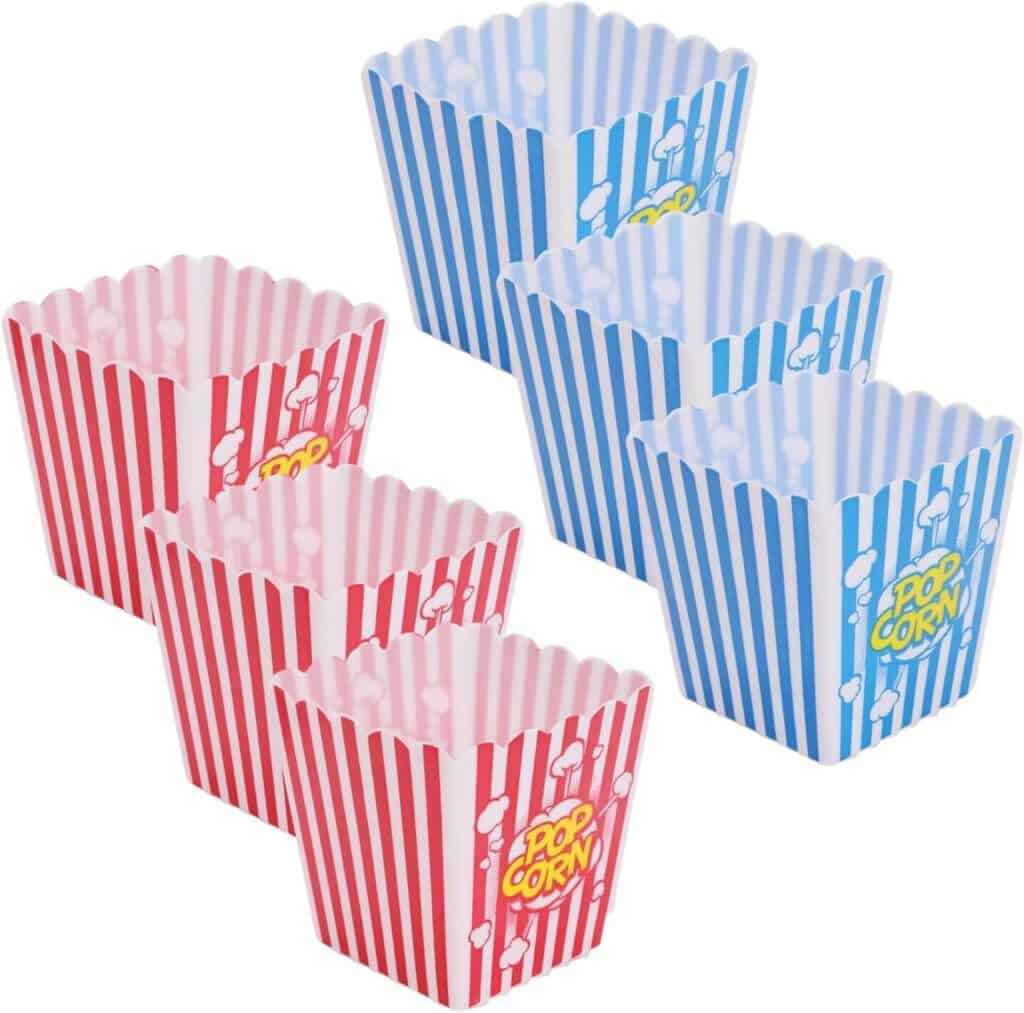 retro movie theatre popcorn buckets for at home movie night 