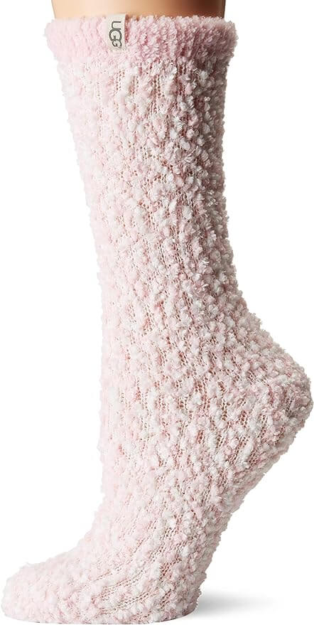 pink chenille luxury socks