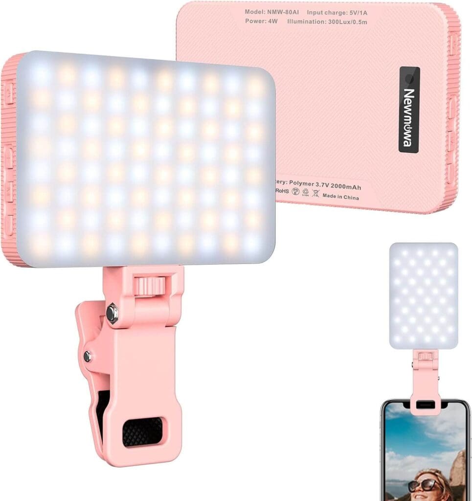 Cute selfie light for phones that's good for makeup and videos