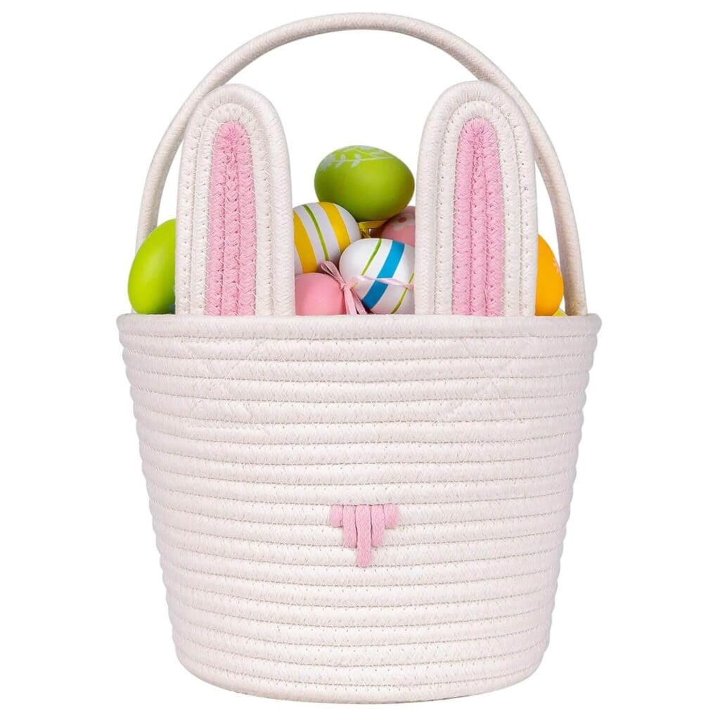 Woven rope easter basket for teens
