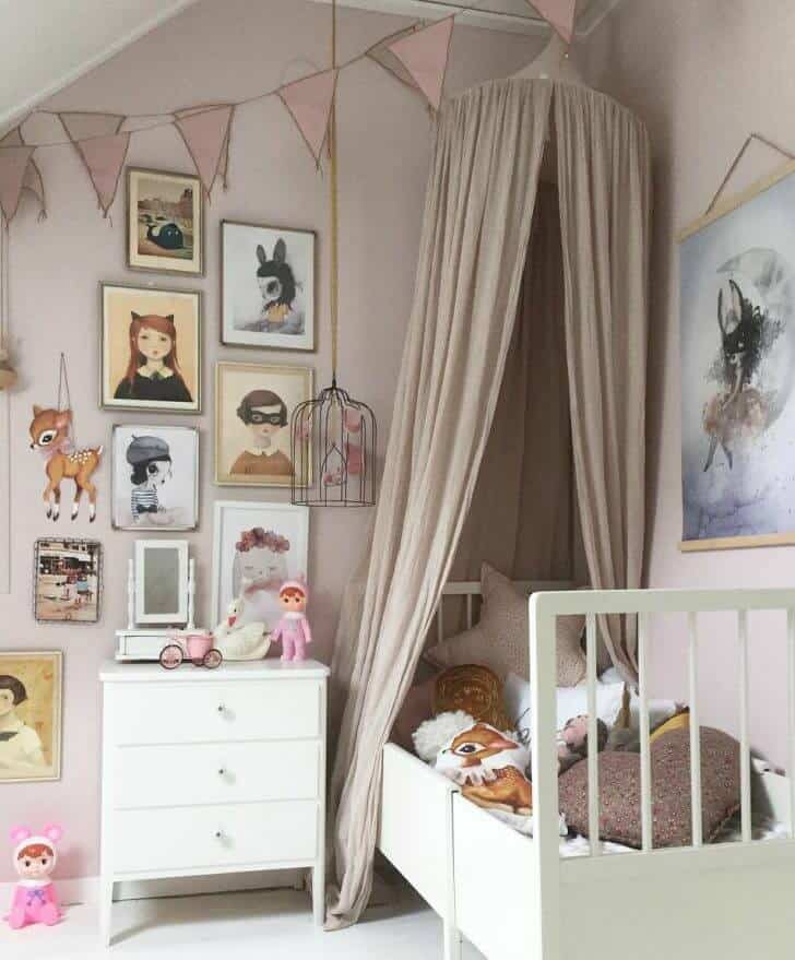 Use your child's favorite prints to make a gallery wall in their bedroom