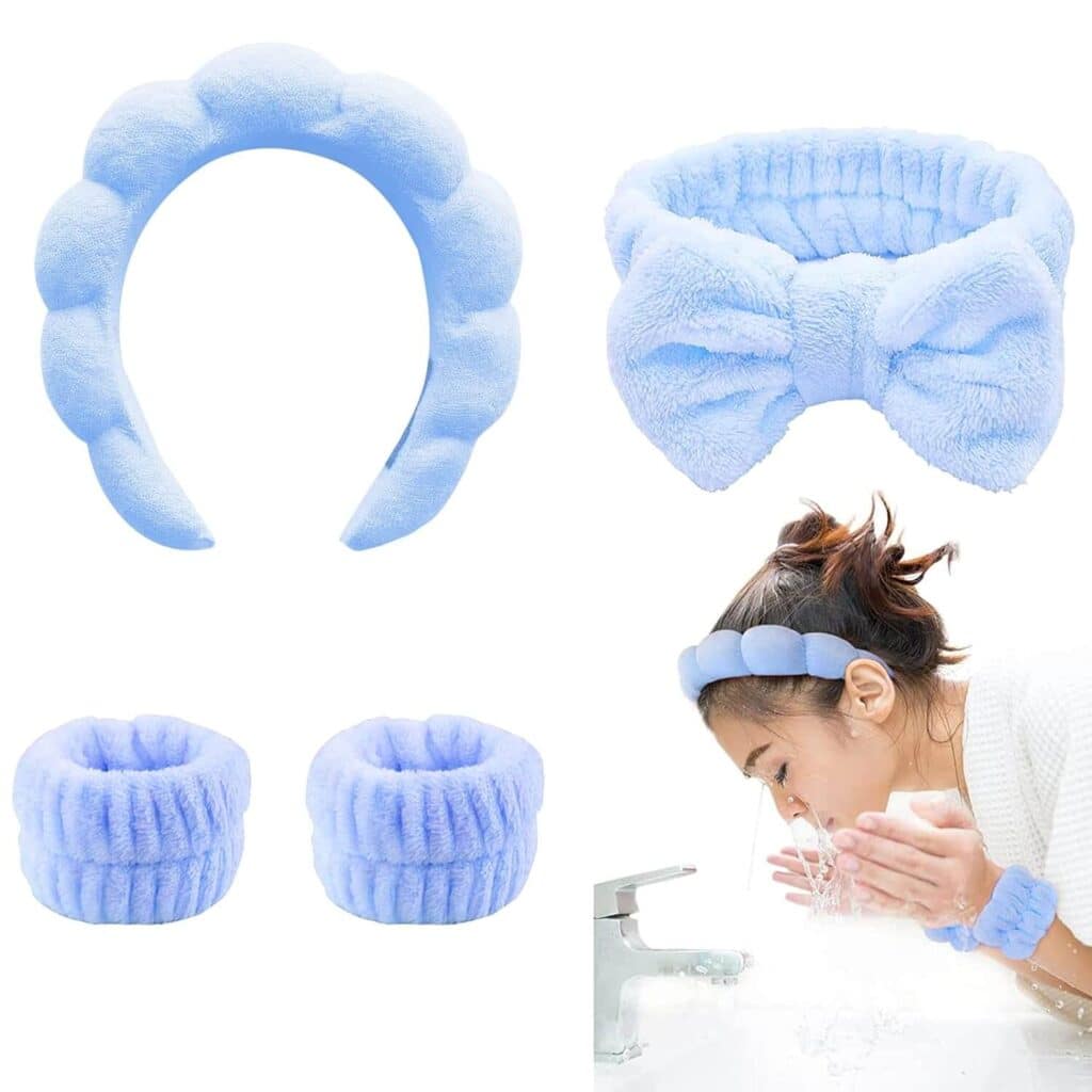 Spa headband with wrist guards for teens