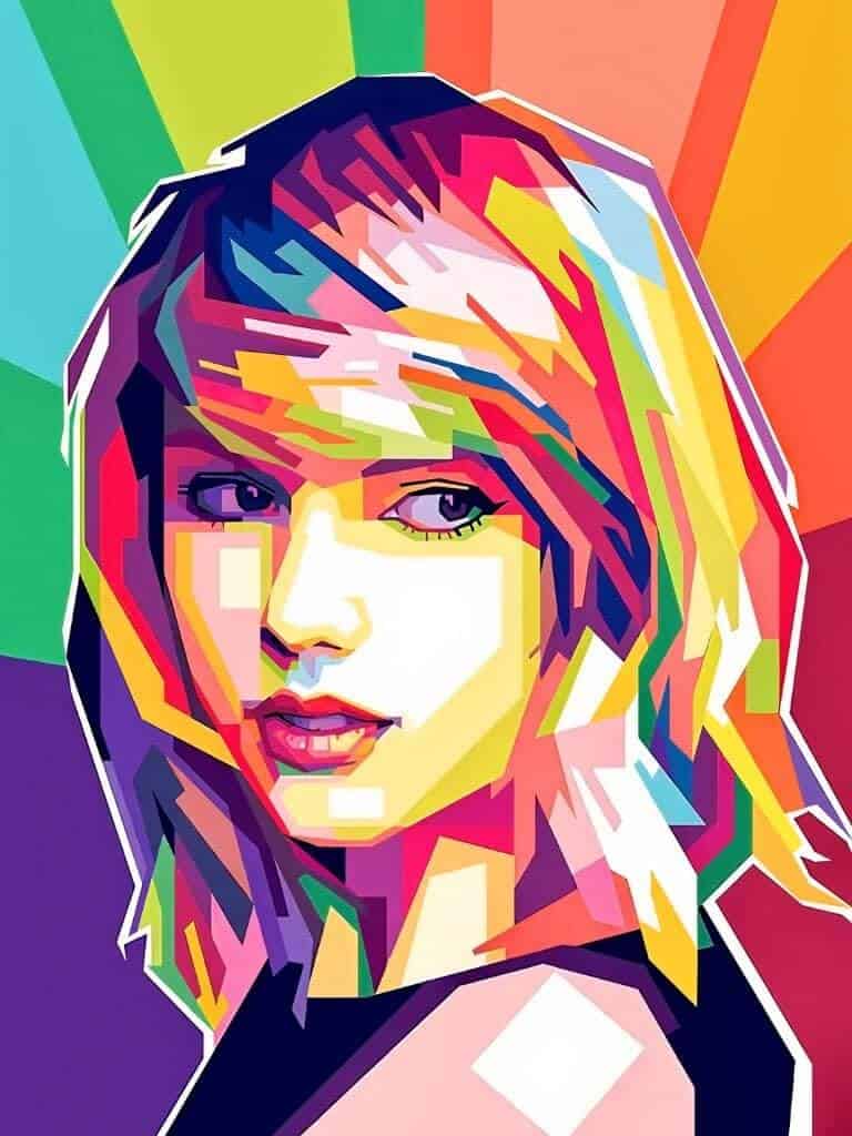 Taylor Swift paint by numbers kit for teens