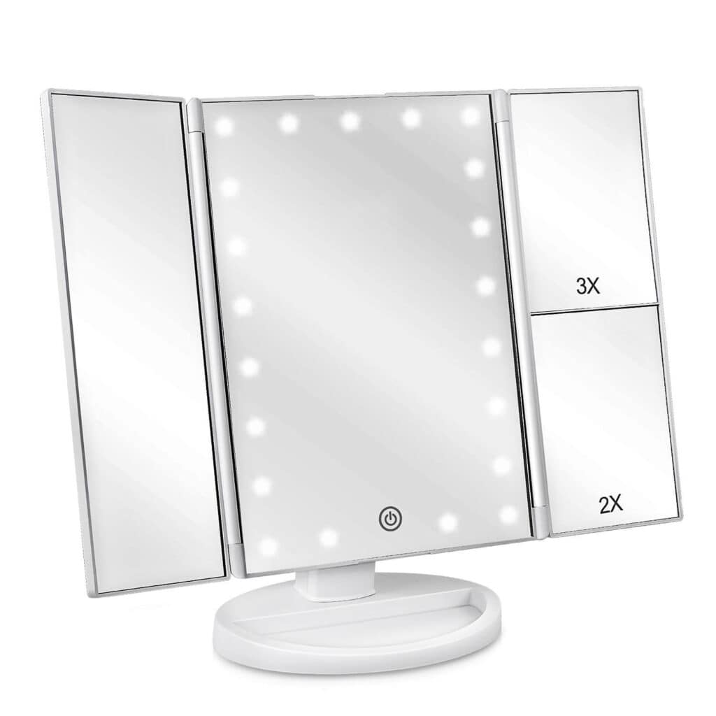 Tri fold vanity mirror