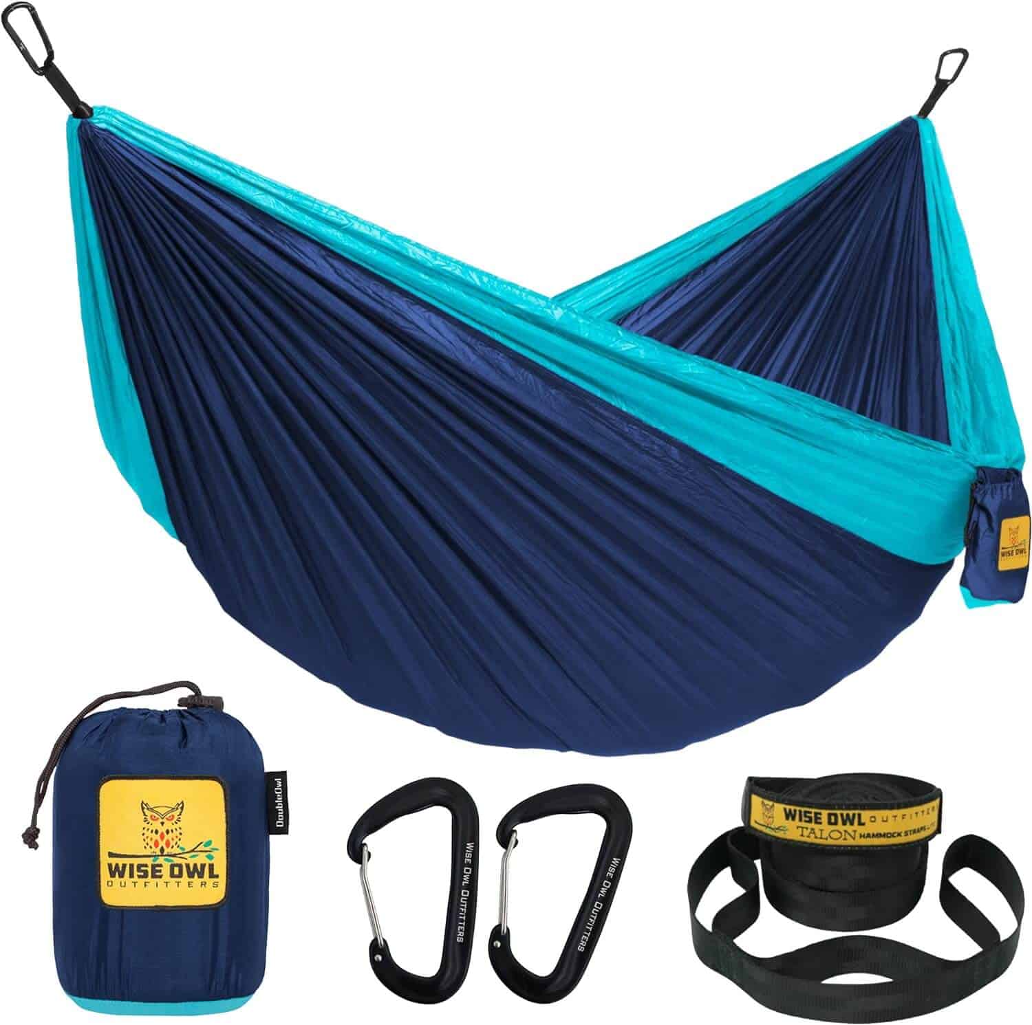 Portable camping hammock for teens for camping trips, hiking, the lake or the backyard.