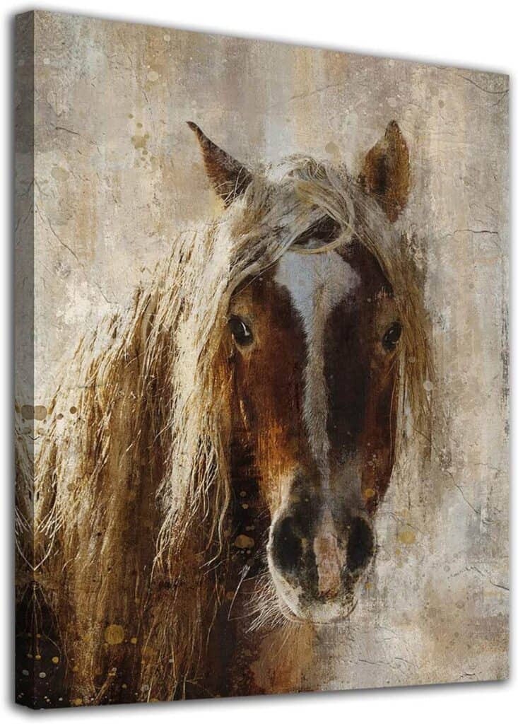 Classy horse painting wall art for contemporary home