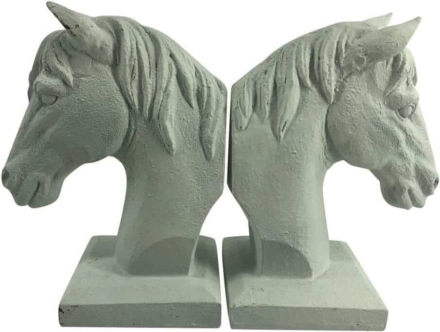 Light and feminine horse head bookends