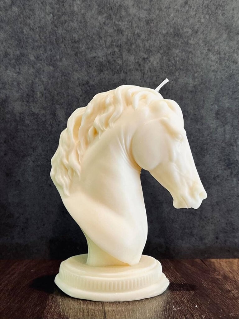 Horse head candle perfect for display