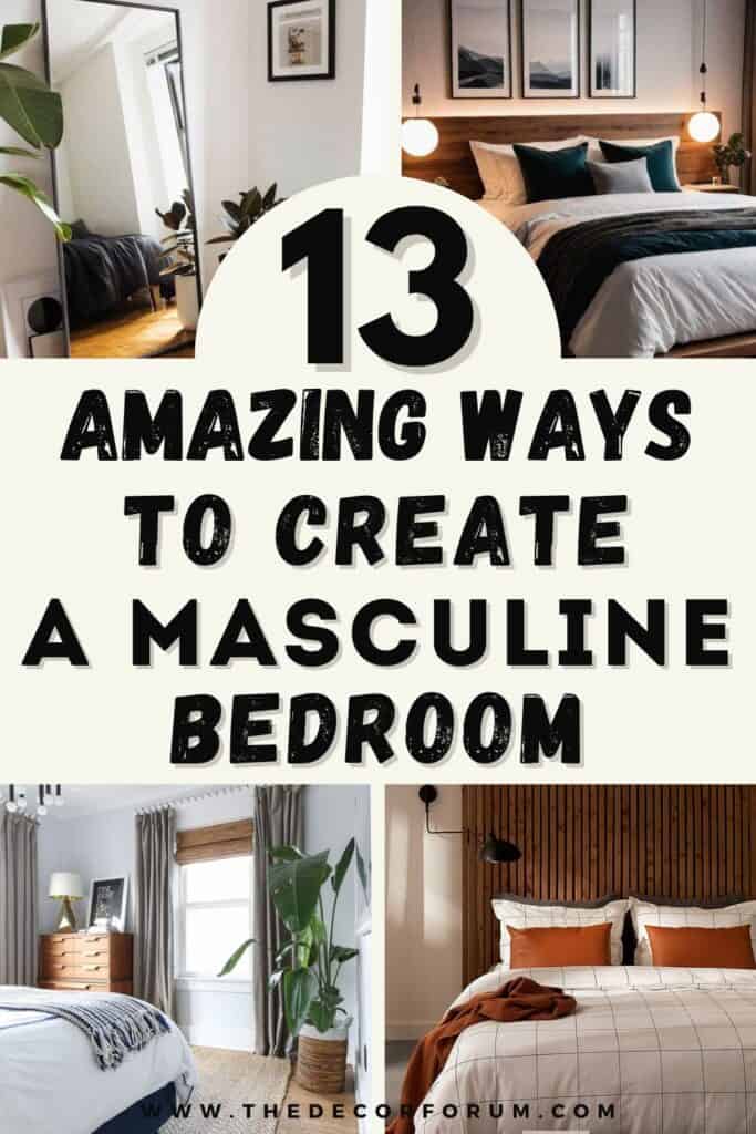 Learn how to decorate a modern masculine bedroom using ideas and techniques you can easily do yourself and recreate.