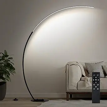 Modern arc light that's perfect for creating a really interesting ambience in the room. Would be fantastic illumination for a chair or reading area, or a darker area of the room.