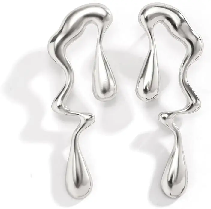 Drippy chrome earrings