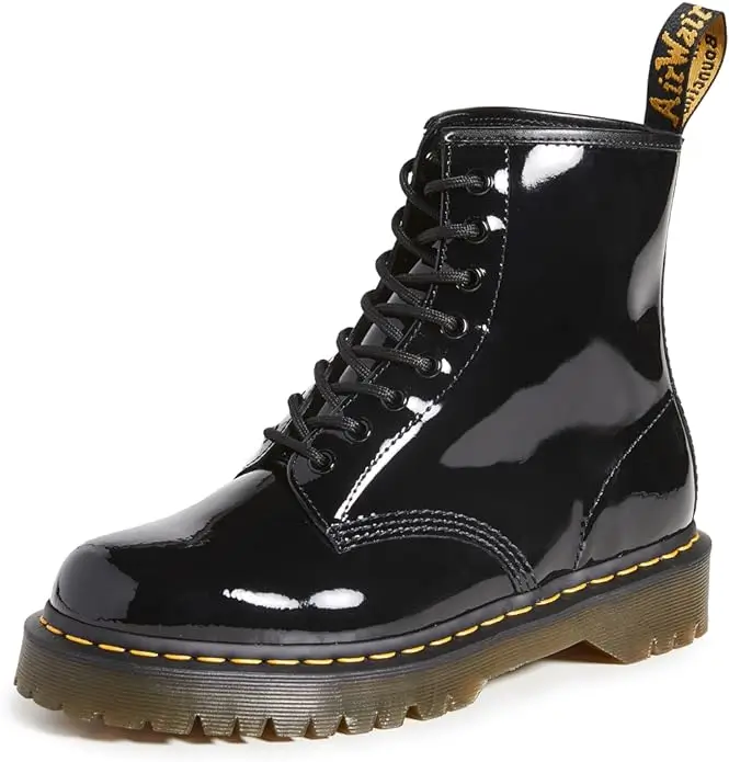 Shiny doc marten boots