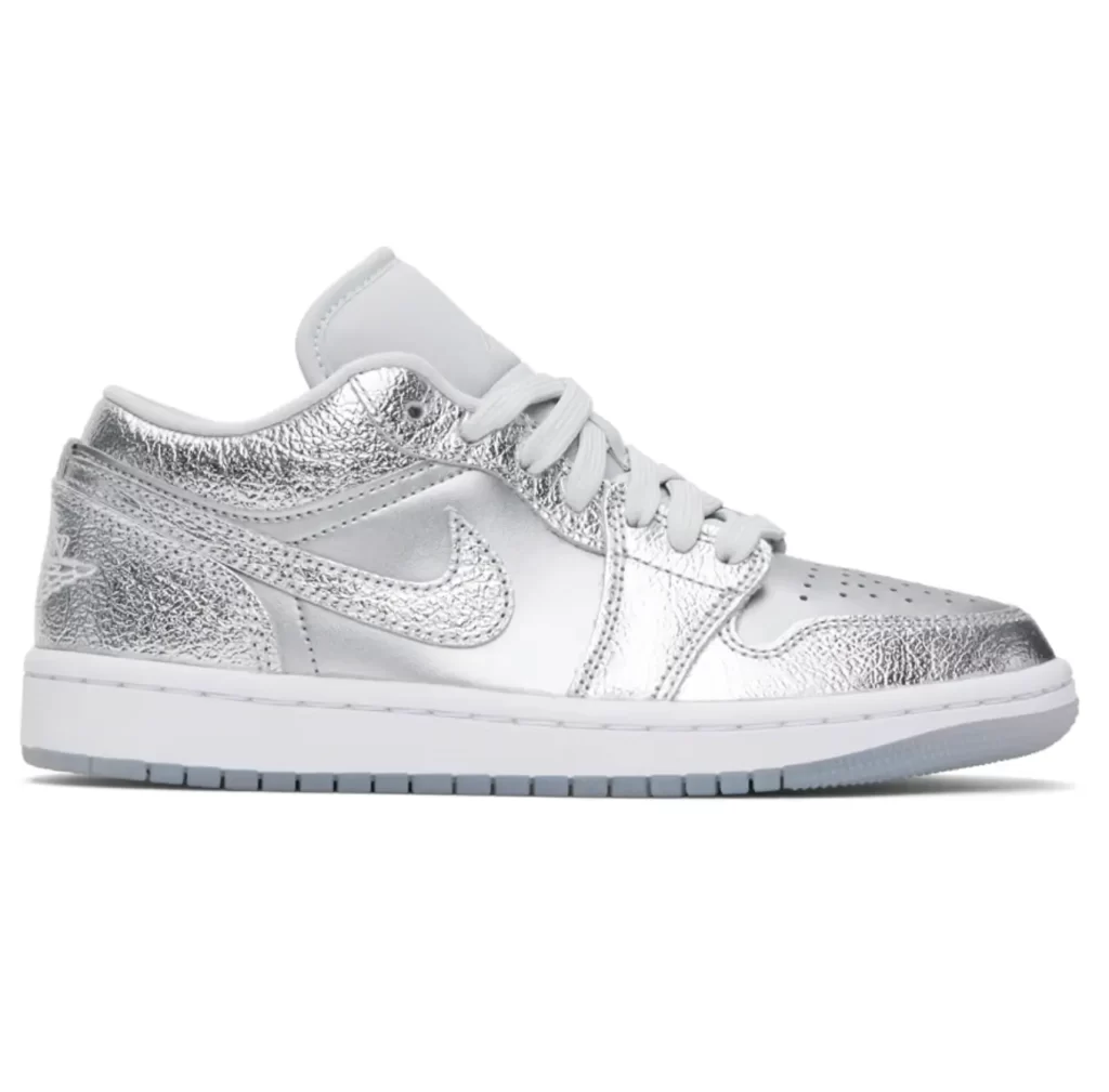 Silver Air Jordan low sneakers