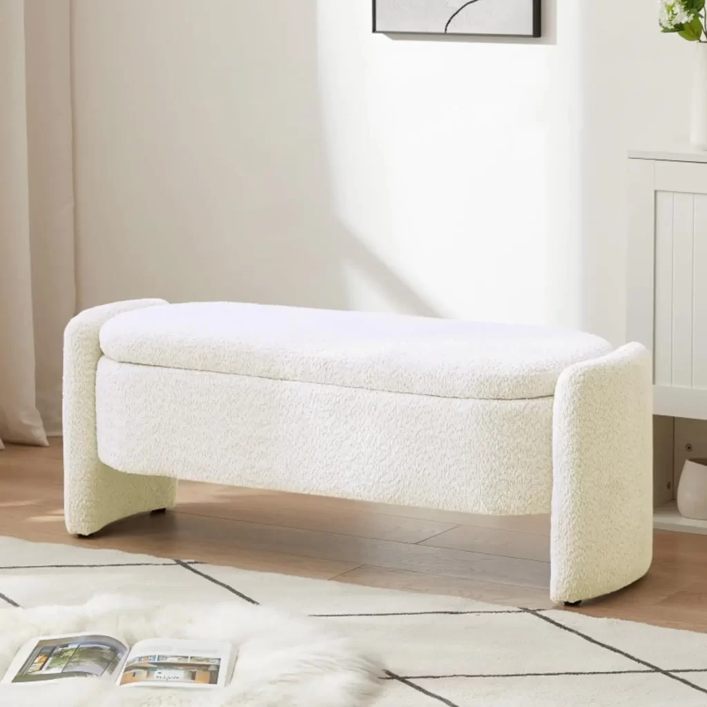 Fuzzy ottoman for married couples bedroom