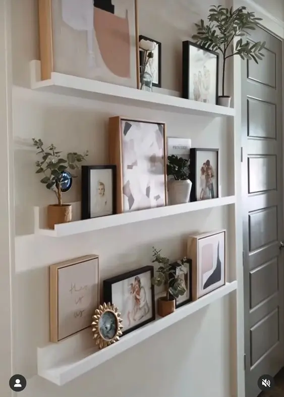 Floating shelves for womens bedroom