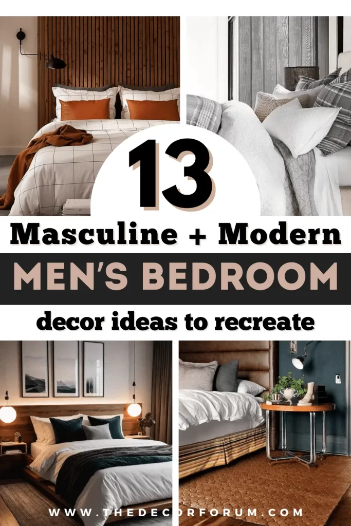 13 masculine and modern men's bedroom decor ideas