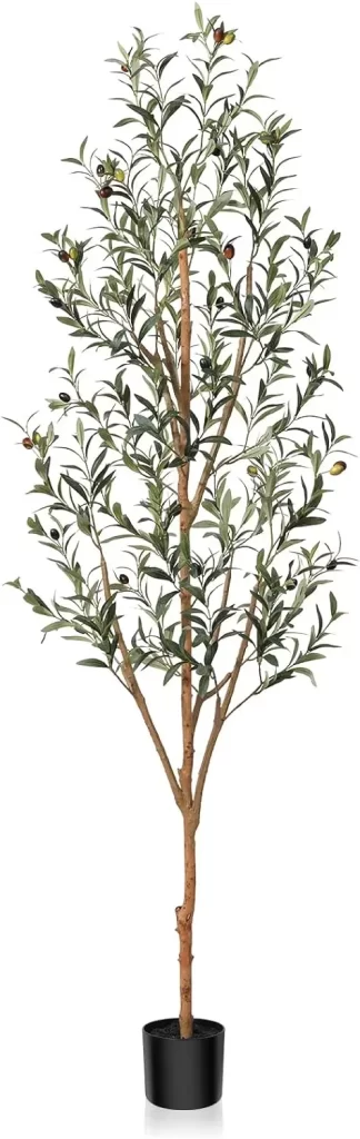 Faux olive tree for womens bedroom