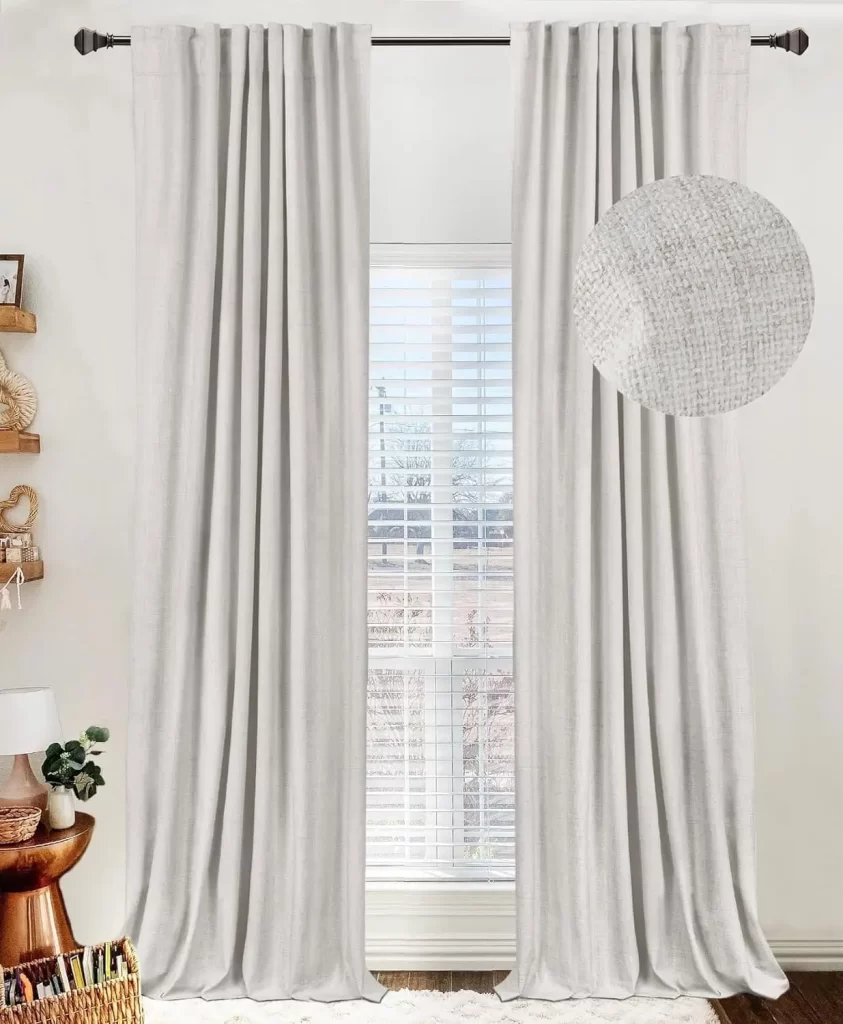 Light grey curtains for women's bedroom