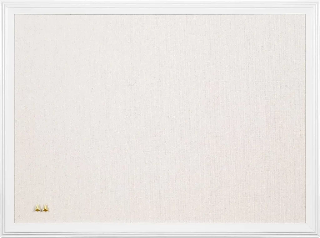 Neutral farmhouse linen corkboard