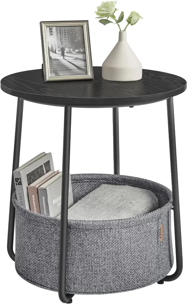 Masculine end table for men's bedroom