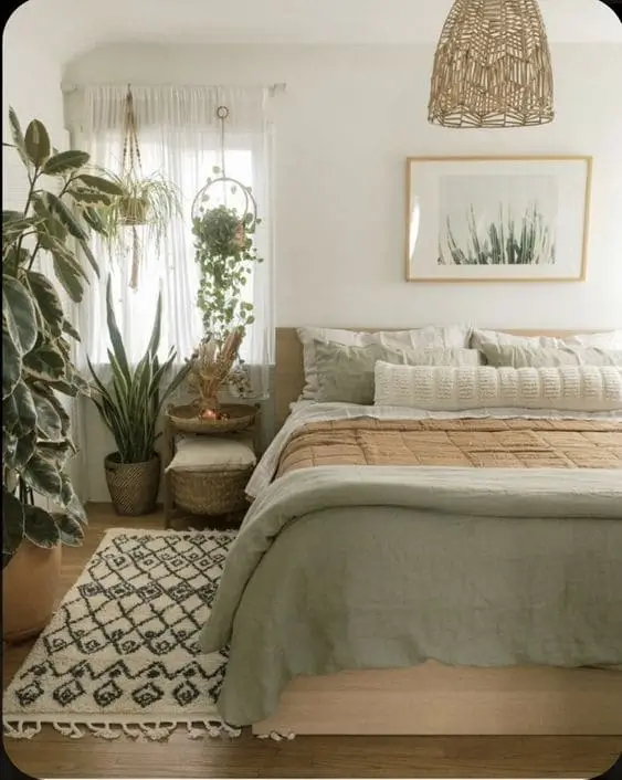 How to decorate a womans bedroom with plants
