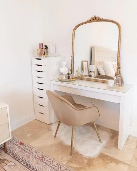 Create a vanity area for women's bedroom