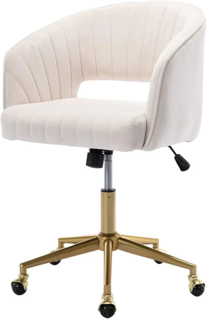 Velvet vanity chair for women's bedroom