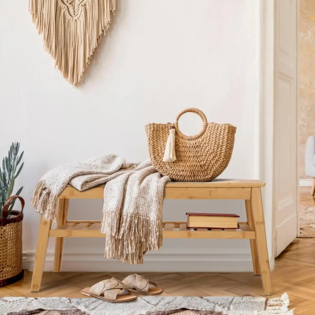 Rustic farmhouse bench for master bedroom