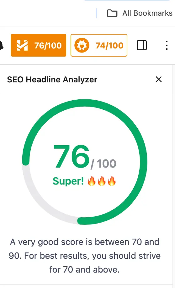 SEO headline analyzer for blogs on WordPress