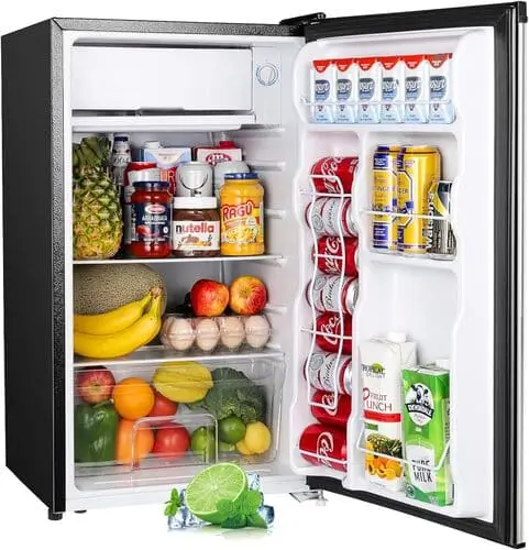 Upstreman mini fridge is ideal for someone who wants more fridge space than freezer space