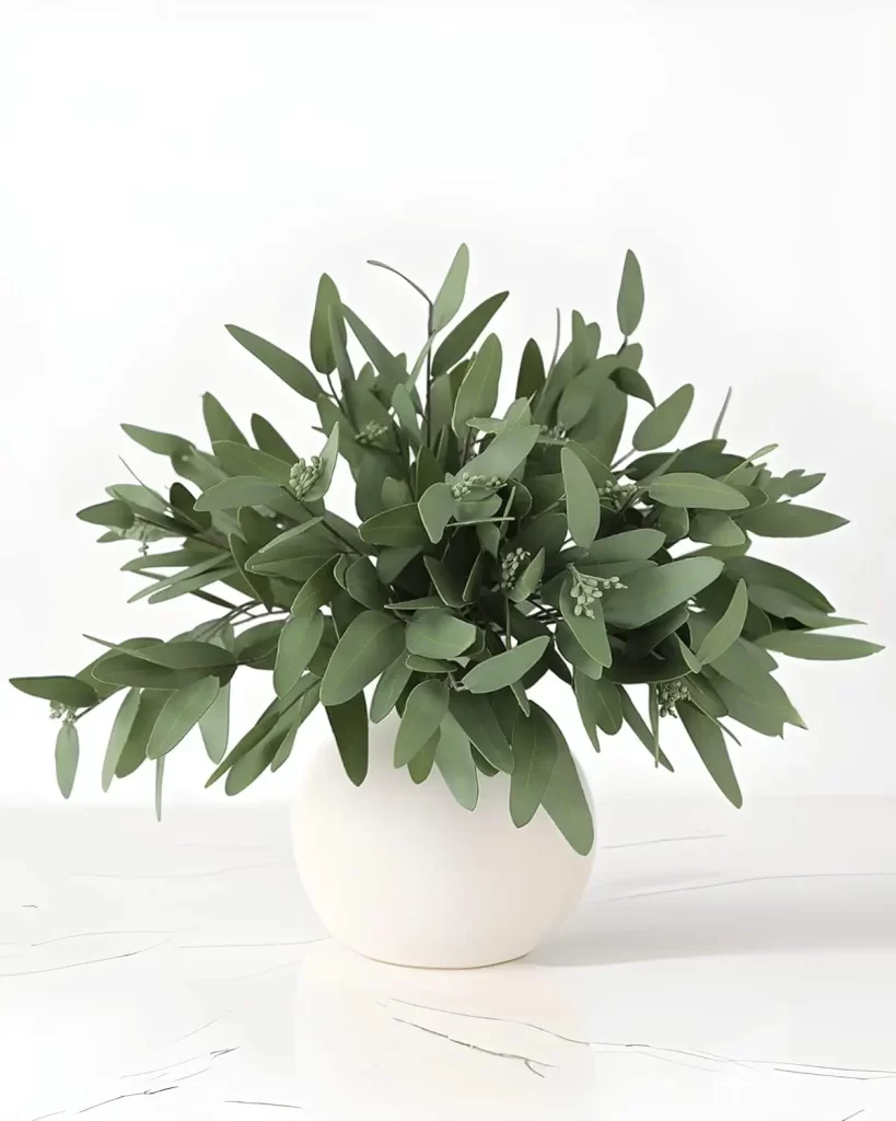 Real touch faux eucalyptus plant for dorm room