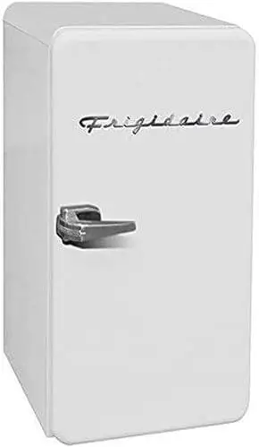 Retro mini fridge with rounded corners by frigidaire for dorm room