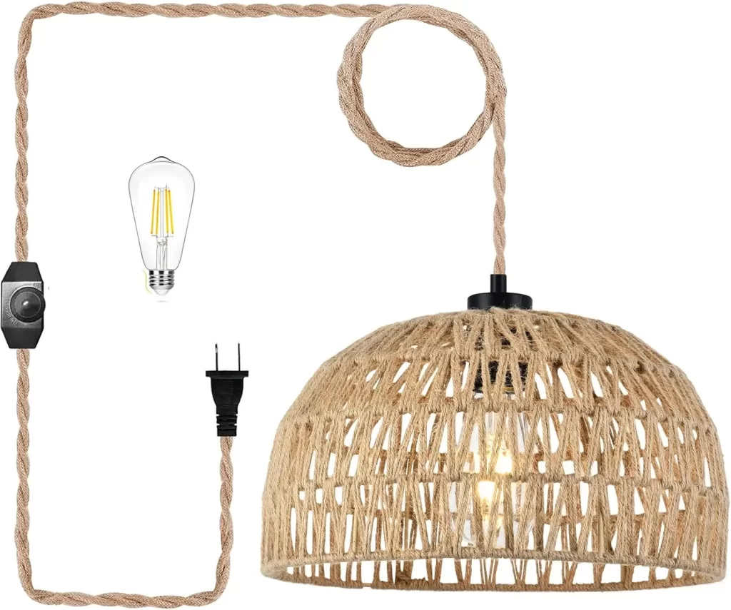 Plug in pendant light for dorm room