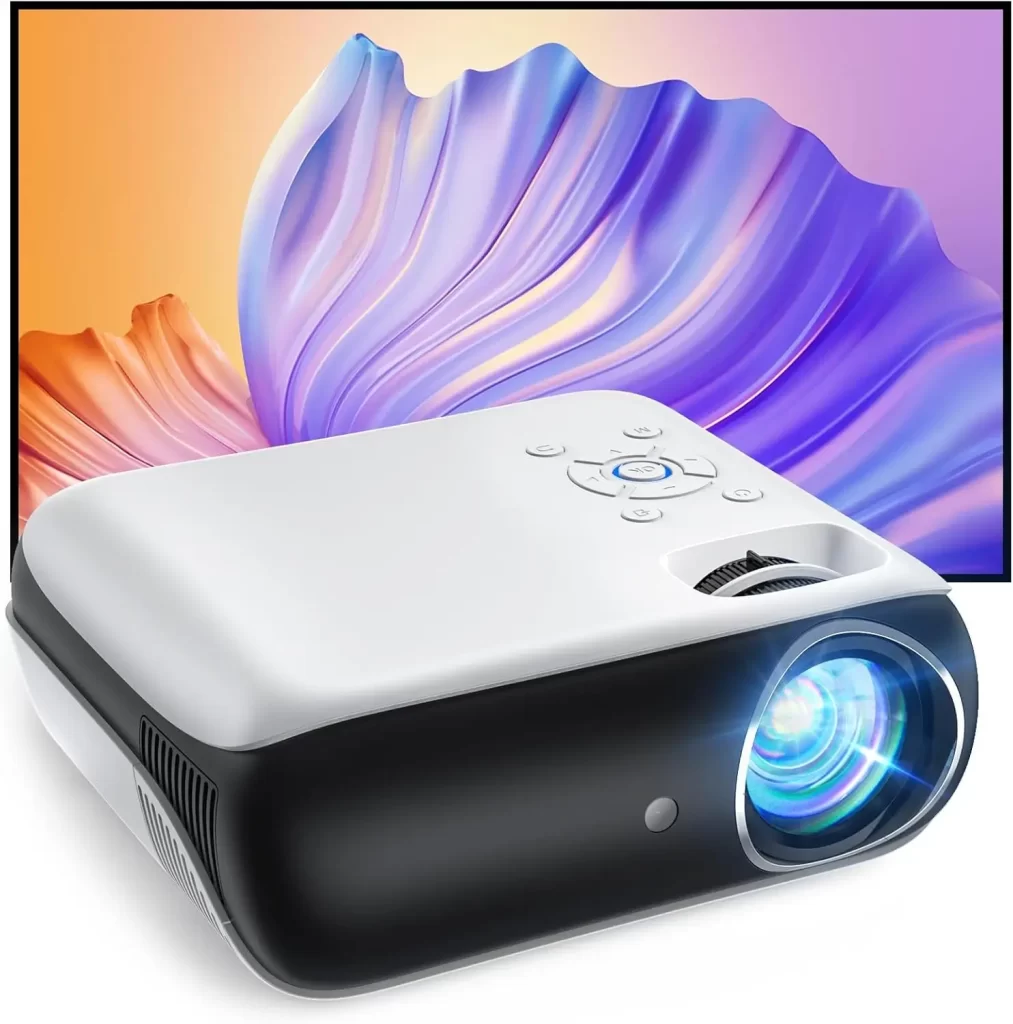 Use a mini projector to project shows, movies, lecture notes, and group projects onto a blank wall or white sheet for an easy DIY big screen