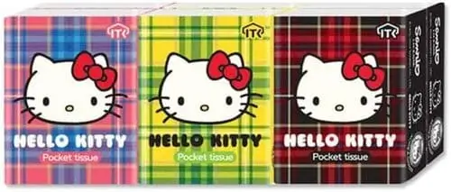 Hello Kitty tissues are perfect for school emergency kit in case of runny nose, spills, or to wipe up messes