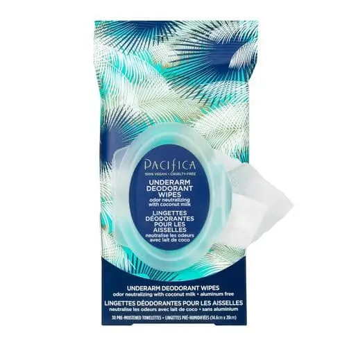 Pacifica underarm deodorant wipes are helpful to have in a school emergency kit if you need to freshen up on-the-go