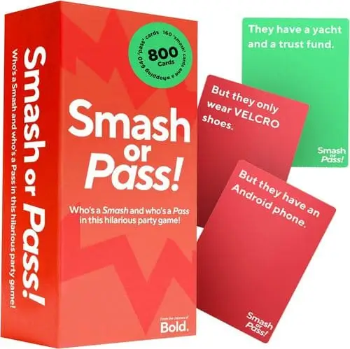 Smash Or Pass card game makes a fun gift for sister at Christmas time